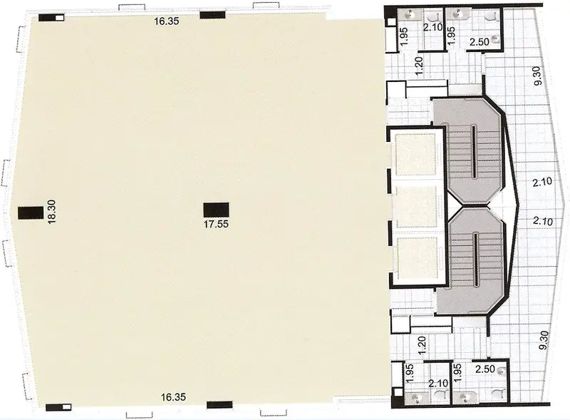 Planta do andar — Sueste Plaza, Itaim Bibi