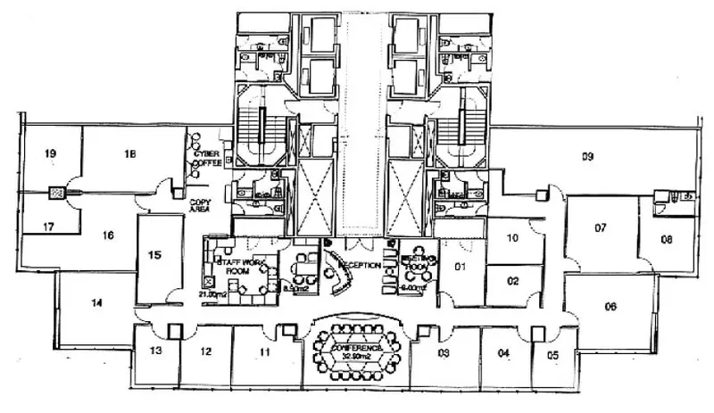 Planta do andar — MOT - Morumbi Office Tower, Jardim das Acácias