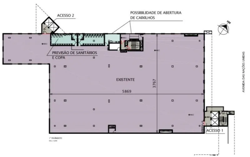 Planta do SP Market Office, Campo Grande