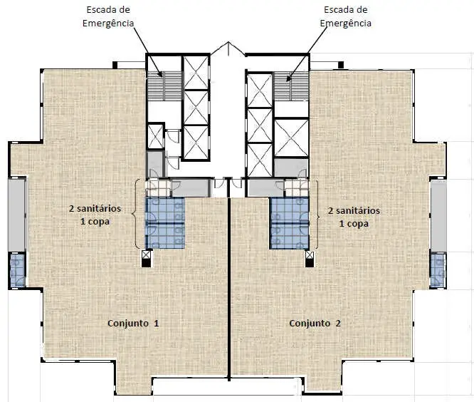 Planta do andar — Corporate Plaza - Chácara Santo Antônio, Santo Amaro
