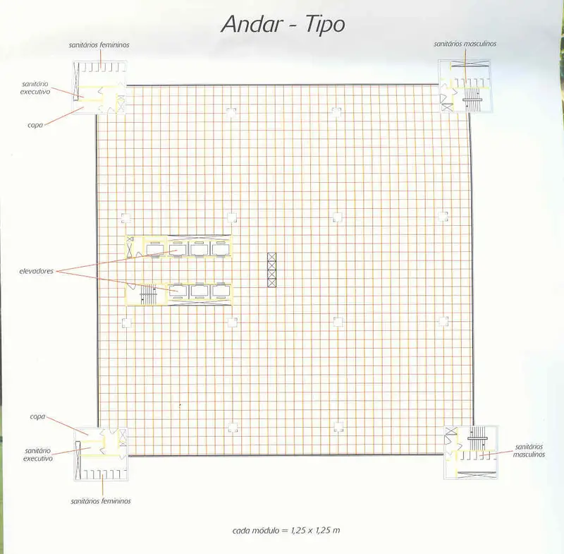 Planta do andar — CENESP - Bloco E, Jardim São Luís