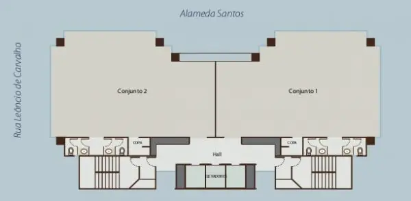 Planta do andar — Victoria Plaza - Paulista