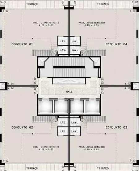 Planta do andar — CEB - Centro Empresarial Berrini, Brooklin Paulista