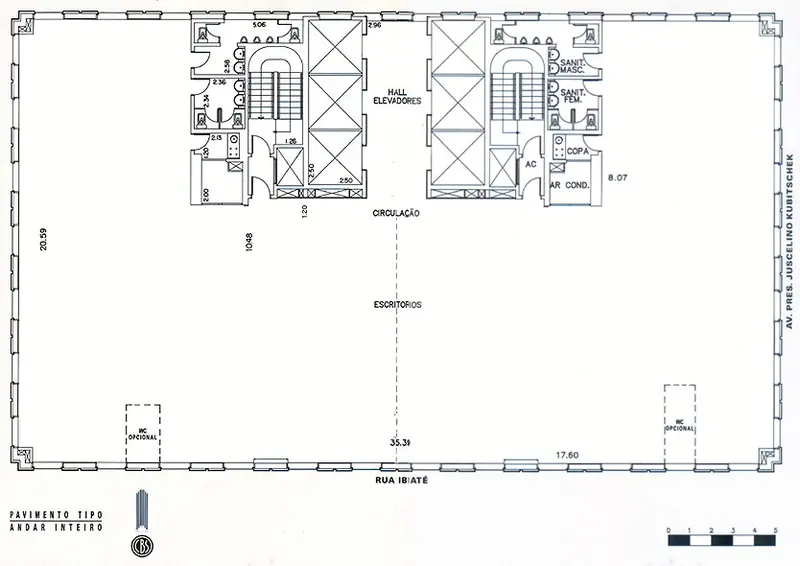 Planta do andar — CBS, Itaim Bibi