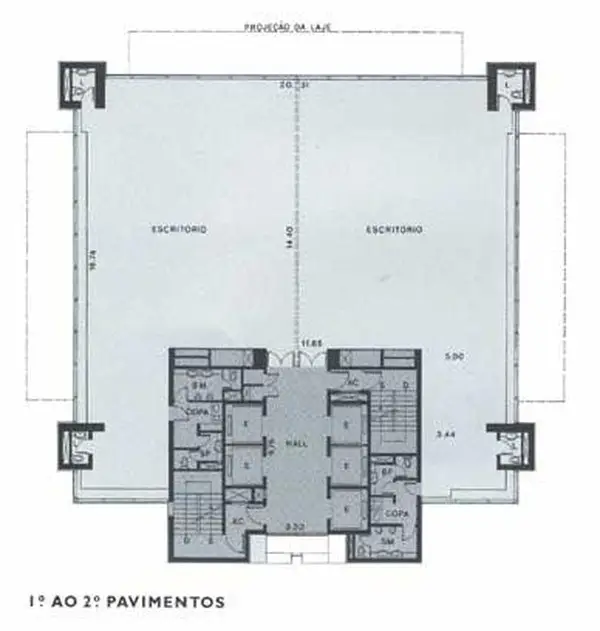 Planta do andar — Parque Paulista - Jardim Paulista, Cerqueira César