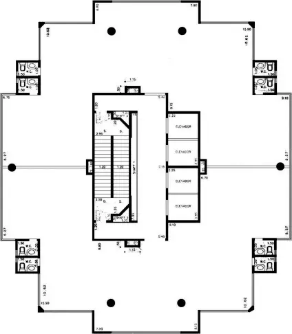 Planta do andar — Millenium Business Center - Torre A, Barra Funda
