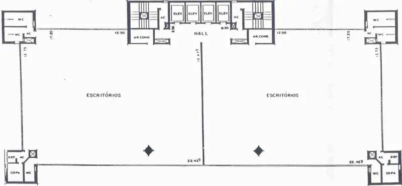 Planta do andar — Palace Berrini, Itaim Bibi