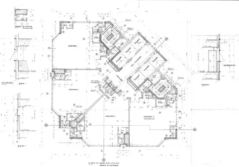 Planta do andar — Iguatemi Offices Building, Itaim Bibi