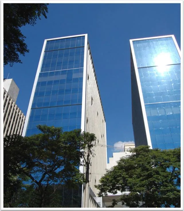 Fachada do Condomínio Escritórios Europa - Torre Jardins, Pinheiros