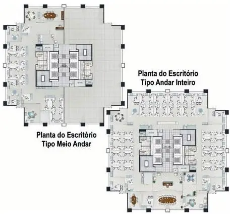 Planta do andar — Torres Empresariais do Ibirapuera A, Moema