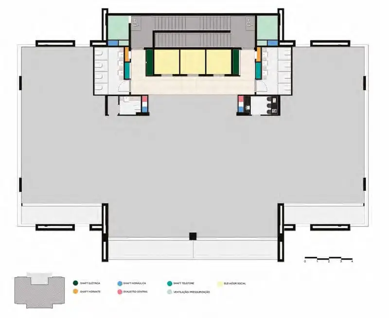 Planta do andar — Eco 336 Offices, Pinheiros
