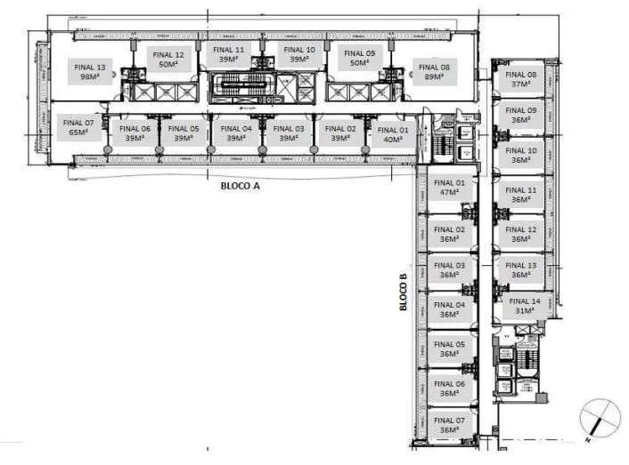 Planta do Urbanity Business - Bloco B, Santo Amaro