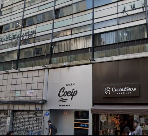 Fachada do Cocip em República, São Paulo